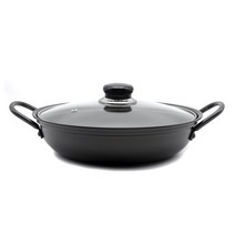 경질 전골냄비 낙지탕 곱도리탕 김치찌개 높은전골 뚜껑포함, 32cm  (지름)