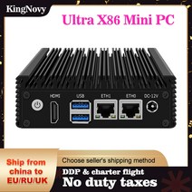 KingNovy 6W 울트라 X86 미니 PC 펜티엄 N3700 N3160 쿼드 코어 산업용 팬리스 컴퓨터 포켓 GPIO 듀얼 기, 01 Celeron N3050_02 AU, 04 4GB RAM 64GB SSD