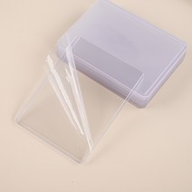 떨샵 투명 탑로더 푸른끼없는 포카 카드 탑꾸 보호필름 슬리브 50장세트, 화이트 50장