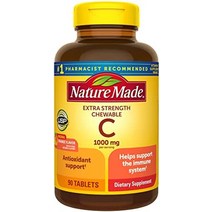 네이처메이드 츄어블 비타민C 500mg 면역기능 강화 식이보충제 60정 60일분, 90카운트(1팩)