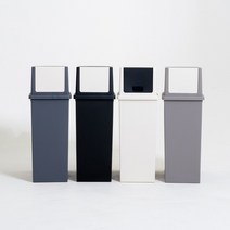 심플 롱 분리수거함 50L 쓰레기통 휴지통 재활용 정리함, 그레이, 1개