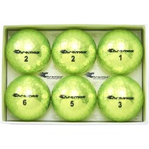 크로맥스 Chromax 메탈릭 M5 컬러 골프공 6개 1세트 다양한 색상, 그린