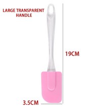 작은 실리콘 크림 버터 케이크 주걱 반죽 스크레이퍼 브러시 거품기 베이킹 도구 1 팩 주방, 18 Large Pink