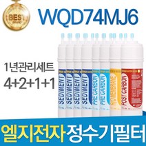 LG전자 WQD74MJ6 엘지 정수기 필터 호환 1년관리세트, 선택01_한/양방향 1년세트(4+2+1+1=8개)