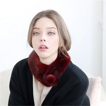 노블밍크 p20-1 통밍크 방울 머플러