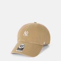 47브랜드 남녀공용 클린업 NY양키즈 캡모자 카키 베이지 B-BSRNR17GWS-KH