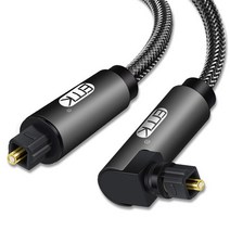 EMK-90 도 광케이블 직각 디지털 사운드 SPDIF 광섬유 오디오 토스링크 케이블 편조 재킷 포함 1m 2m 3m 5m, [02] HS90, [05] 3m
