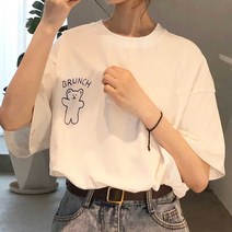 [오노마] ONM 귀여운 캐릭터 박스티 여자 학생 10대 유니크 반팔티