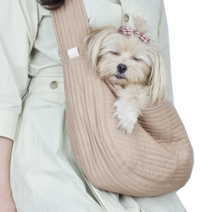 강아지 포대기 슬링백, 브라운