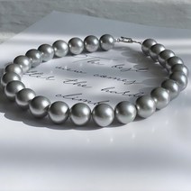 왕진주 실버그레이 15mm 목걸이 Princess Silver Grey Pearl 15mm Necklace