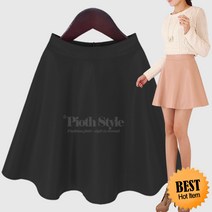 피오뜨 Best 8269.레더 기모 플레어 스커트