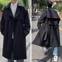 봄가을 패션 남성 루즈핏 롱 트렌치코트 YM110B