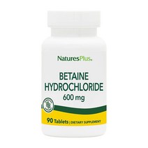 Natures Plus 베타인 하이드로클로라이드 600 mg 90 타블렛