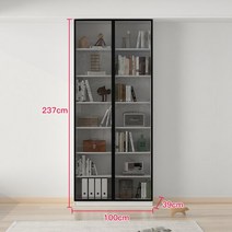 수납 거실 인테리어 책장 북유럽 미니멀리스트 거실용 목제 디스플레이 책장 사이드 테이블 옷장 선반 모듈식 가구, 20.100 wide black