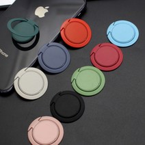 달자샵 1+1 얇은 스마트 그립톡 거치대 심플 무광 컬러 스마트링, 1p+1p, 5다크그린