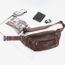 실용적인 소가죽 힙색 슬링백