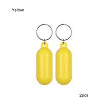 호환 frp 보트 선외기 낚시보트 12pcs 플라스틱 ps + 금속 부동 키 링 카약 키 체인 부력 열쇠 고리 해양 항해 플로트 키 버클 조정 도구, 노란색 2pc