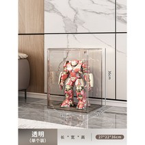 아크릴진열장 장식장 케이스 보관 미니 레고 인형 피규어 미니카 전시용 투명 나노블럭 계단, 투명 라지