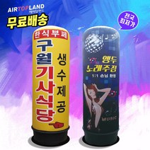 에어간판 풍선간판 매장홍보 LED국내제품 80파이x3m 일반형 주문제작가능