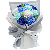 인공 비누 꽃 목욕 장미 향 부케 어머니 발렌타인 데이 파티 웨딩 장식 블루 USA 미국