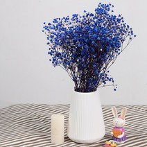 화병 도자기 유리 돌 말린 아기 숨결 꽃 꽃다발 다채로운 흰색 안개꽃 자연 건조 웨딩 장식 북유럽 홈, 02 no vase_01 30-40g