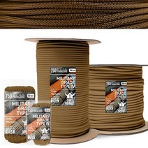 Three Vikings 프리미엄 340.2kg(750파운드) 전술 파라코드 로프 낙하산 코드 다양한 색상과 길이 연속 스풀 - 레드 304.8m(1000피트) (스풀에 코일 링), Desert Camo 750 Lb