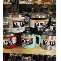 예티 램블러 스테인레스 스틸 텀블러 뚜껑세트 머그컵 14oz/415ml 22종택1, 네이비