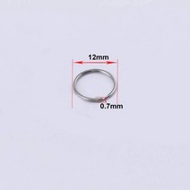 DIY 키 체인 주얼리 제작용 금속 열쇠 고리 빈 원 6-20mm 키 홀더 분할 링 커넥터 액세서리 50 개/몫, 04 12mm