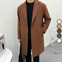 남성용 세미 오버핏 싱글 코트 빅사이즈 95-110 5컬러 (576-1)