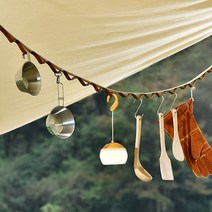 포스캠프 캠핑 데이지체인 CN 타프 텐트 스트랩 끈 걸이 로프 피크닉 감성캠핑, 다크브라운