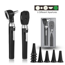 귀지청소기 귀후비개 귀이개 의료 전문 ent 진단 키트 휴대용 내시경 검안경 led otoscopio 직접 섬유 검안경 세트