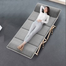 1인용 접이식 간이 침대 매트리스 야전 캠핑 사무실 간병인 보호자 낮잠 보조 토퍼, 매트리스만 구입- 와인