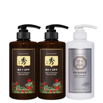 댕기머리 [댕기머리]들애수 샴푸 500ml 2개 + 한방 트리트먼트, 들애수샴2.한방트1