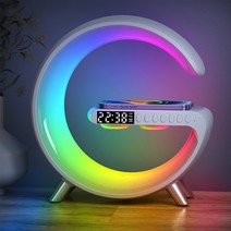 다기능 Wireless 충전기기 알람 시계 스피커 앱 제어 R기가바이트 야간 무드등 차징 스테이션, A