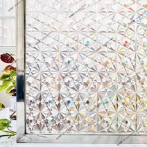 창 유리용 필름 시트지 창문 3d 레인보우 개인 정보 스테인드 글라스 uv 스티커 가정용 정적 집착 접착 열 제어 유리, 90x200 cm, G