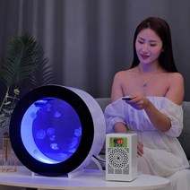 고양이수족관 해파리어항 해수어 LED 인테리어 물멍, 8리터원형단일 (기본적으로검정색)