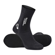 1 Pair 3mm Neoprene Diving Socks Non-slip Adult Warm Patchwork Wetsuit Shoes Surfing Boots for Men W, [04] XL