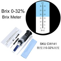 1Set 꿀벌 양육 굴절계 양봉 도구 꿀 감지 측정 범위 0-32% 설탕 프리즘, Brix 미터, 1 세트