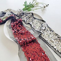 410 탐나요원단 직사각 7cm 스팽글, 실버