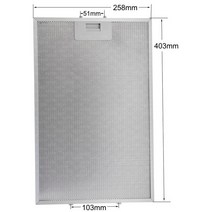 81485031 - 쿠커 후드 금속 그리스 필터 401x258mm teka dg2 isla용 - 예비 부품, 없음