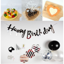 도기머기 강아지 생일파티세트 (케이크포함), 실버세트, 소간칩케이크