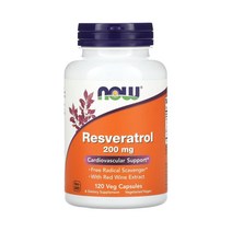 나우푸드 레스베라트롤 200mg 120캡슐 폴리페놀 트랜스 라스베라트롤 호장근 레스베라톨, 1개, 기본