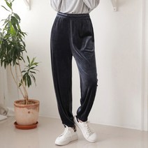 벨벳 밴딩 무지 조거 팬츠