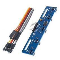 근접센서 5 채널 적외선 반사 센서 TCRT5000 키트 arduino용 웨이로드 IR 광전 스위치 배리어 라인 트랙 모듈, 한개옵션0
