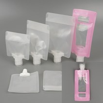 튜브형 소분 용기 10ML (작은입구) 음료파우치 레토르트파우치 샘플용기, 90ml 일자형 핑크