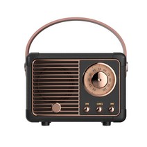 소리 증폭기 음성 라디오 수신기 무선 미니 사운드 박스 레트로 서브 우퍼 블루투스 호환, 01 Black