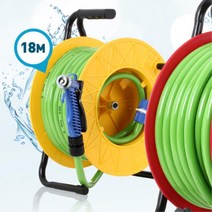 정원용 롤 물호수 18m 압력분사 PVC 호스 베란다호스 물청소 청소 텃밭호스, 1개