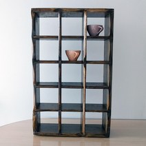 ﻿수입 느릅나무 15칸 잔 장식장