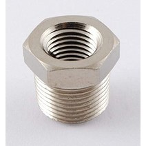 MettleAir 110NP-A1 0.3cm(1/8인치) 수 NPT - 0.1cm(1/16인치) 암 NPT 암 리듀서 부싱 니켈 도금 황동 파이프 피팅 (10개 팩)