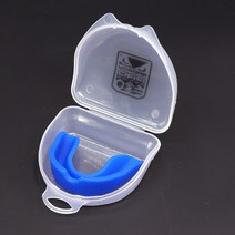 마우스피스 주짓수 복싱 MMA 치아보호 1Pcs 스포츠 치아 보호기 실리콘 교정기 코요코 복싱 마우스 가드 산, 파란색 상자